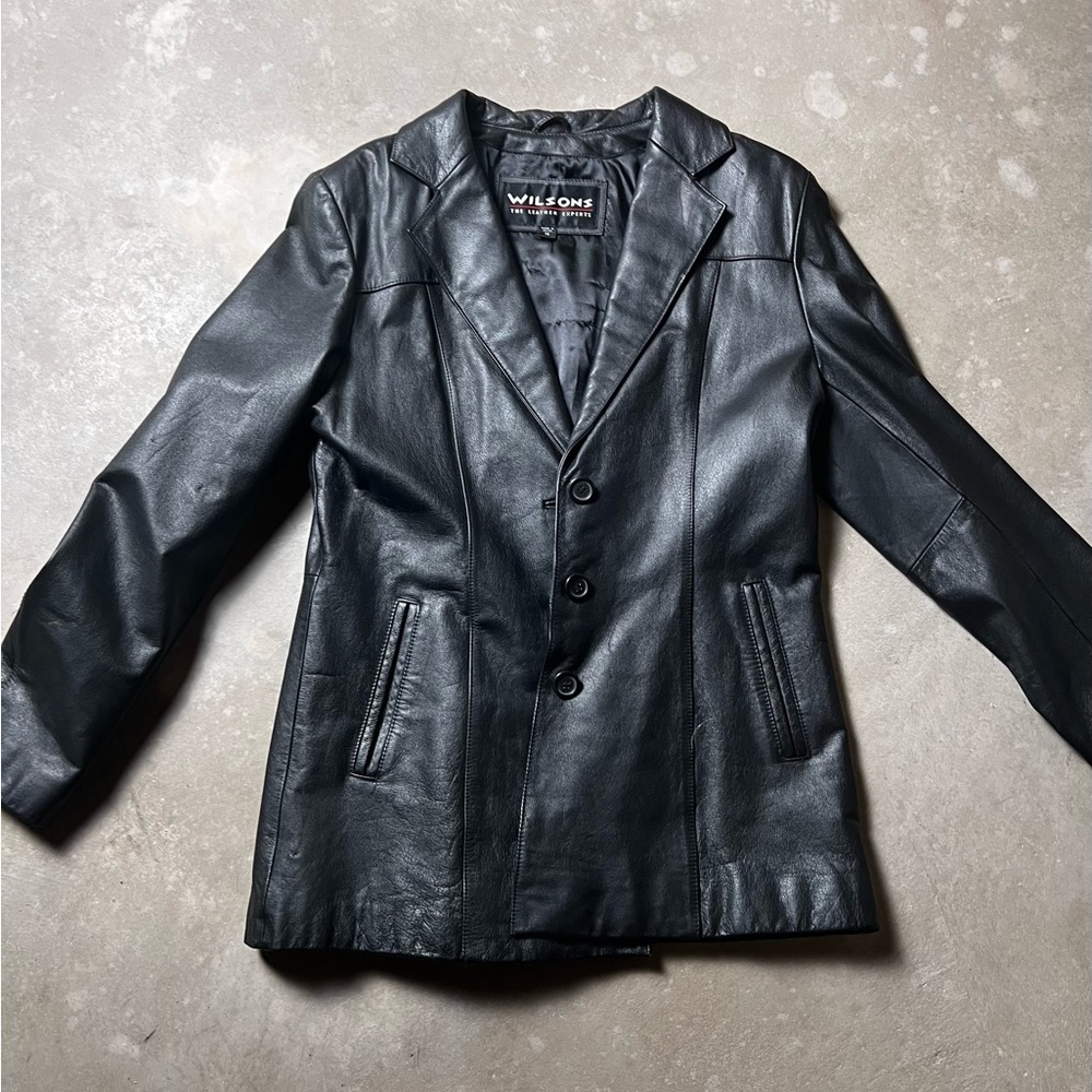 Black Leather Blazer